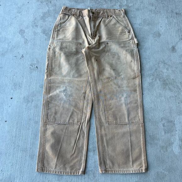Vintage Y2K Carhartt brown double knee work wear carpenter pants
